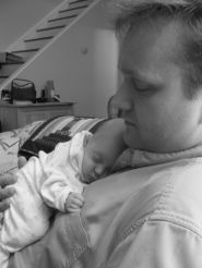 Oct 18/06 - Daddy and baby in B&W