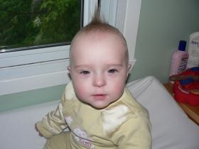 July 7/07 - Isabel with spiked hair