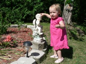 July 13/08 - Isabel at Grandma's garden